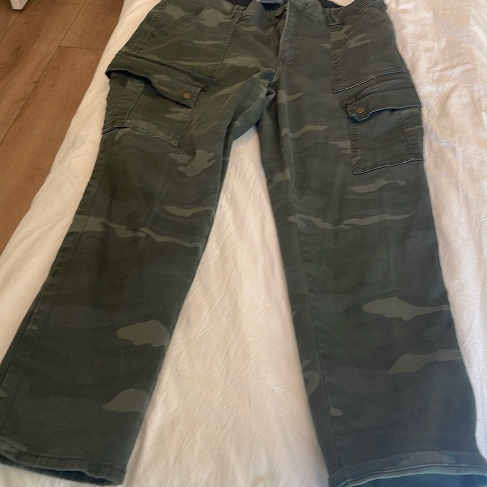 Democracy Ab Solution dark green camouflage pants!
